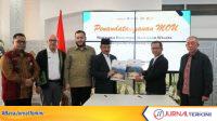 Penandatanganan MoU pembangunan Kawasan Wisata terpadu di Padang Sarai Kota Padang. (Foto Prokopim Padang).