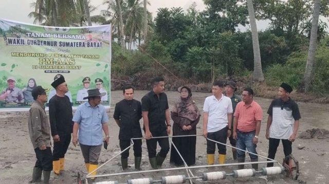 Kegiatan penanaman Perdana PM-AAS di Solok. (Foto Adpim Sumbar).