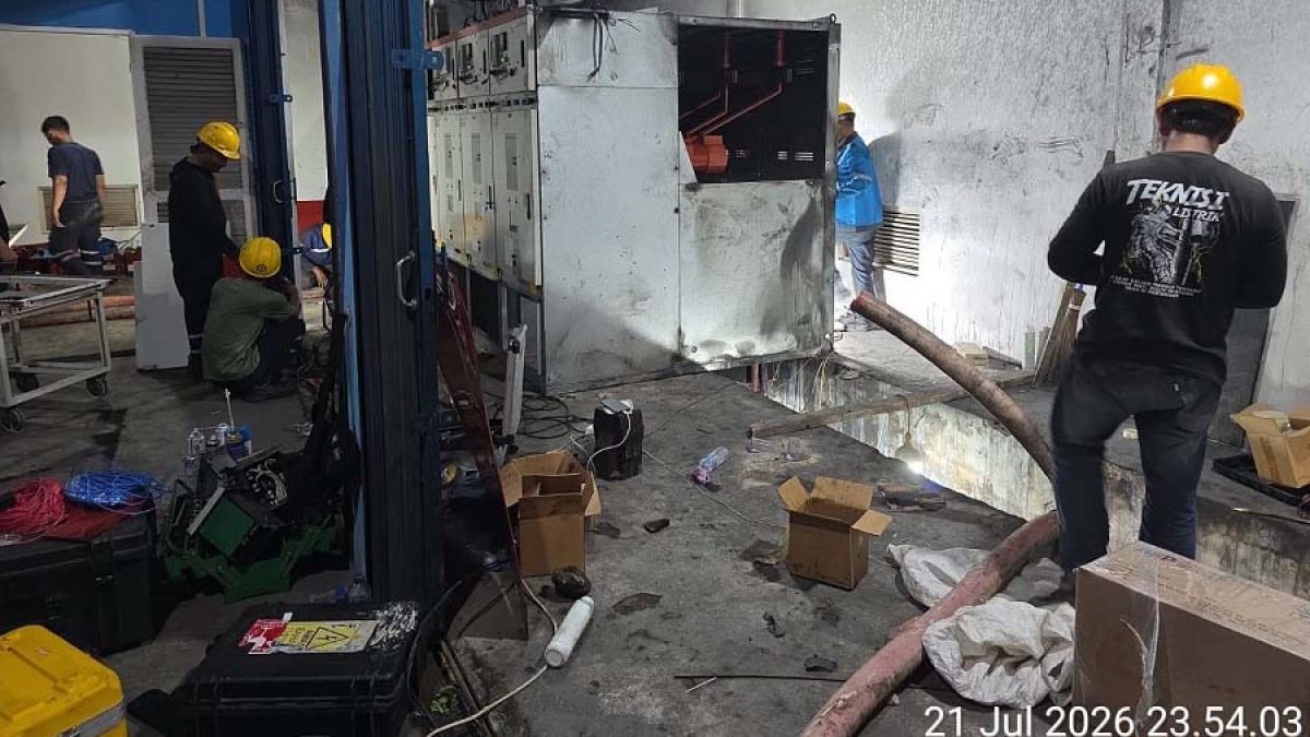 mesin pembangkit pln karimun rusak