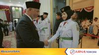 Gubernur Sumbar, Mahyeldi Kukuhkan 54 Paskibraka Sumbar Tingkat Provinsi Sumatera Barat 2026 (Foto: Dok. Makopim/Adp)