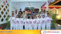 Gubernur Sumbar, Mahyeldi Ansharullah saat melepas kontingen MAN 1 Bukittinggi ke LKBB-PB Nasional di MPR RI. (Foto: Adpim Sumbar).