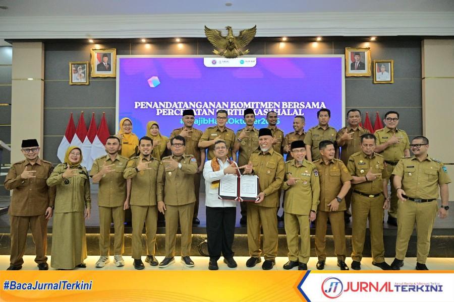 Rakor Kepala Daerah se-Sumbar terkait Percepatan Sertifikasi Halal dan Pembangunan Ekosistem Halal di Sumbar. (Foto Adpim Sumbar).