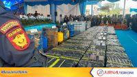 konferensi pers bc bnn sabu cair Konferensi pers pengungkapan 2,6 ton sabu cair di Dermaga Bea Cukai Batam, Jumat (21/8/2026).