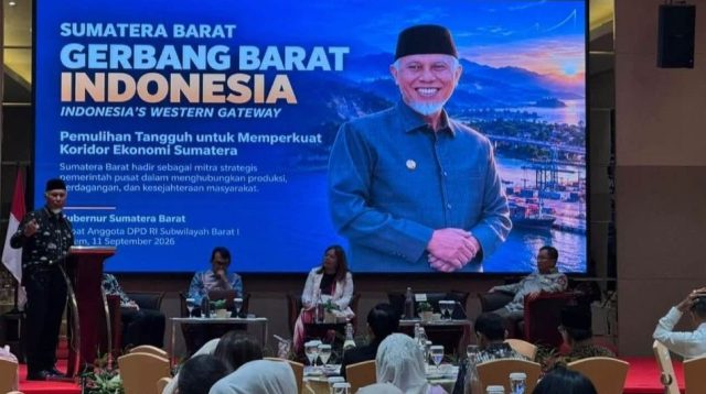 Gubernur Sumbar, Mahyeldi Ansharullah di Forum DPD RI. (Foto: Adpim Sumbar)