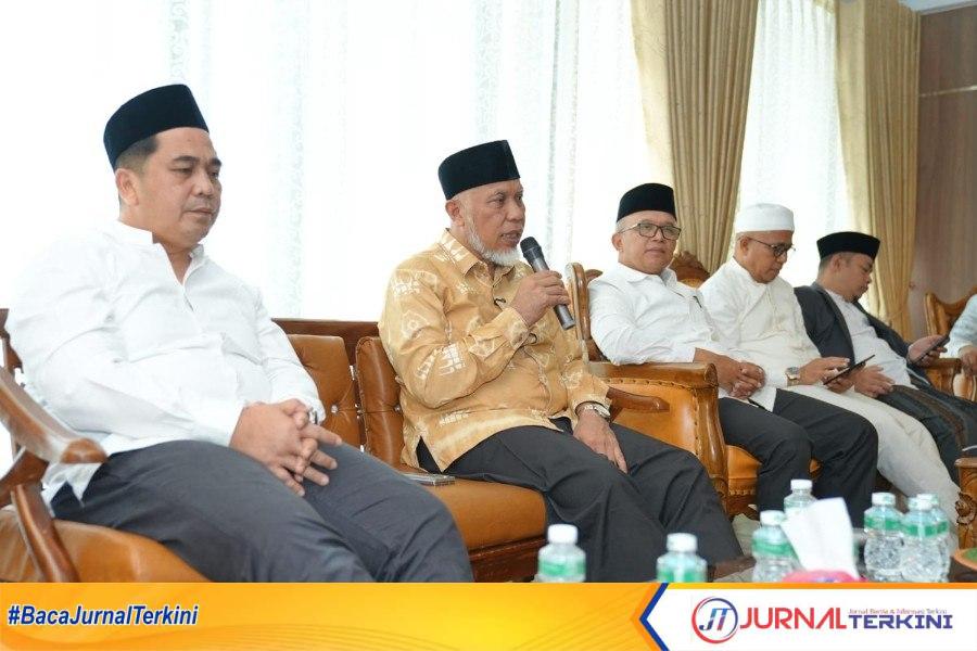 Gubernur Mahyeldi Beri Penguatan Kafilah Sumbar untuk MTQ Nasional di Semarang. (Foto: Adpim Sumbar)
