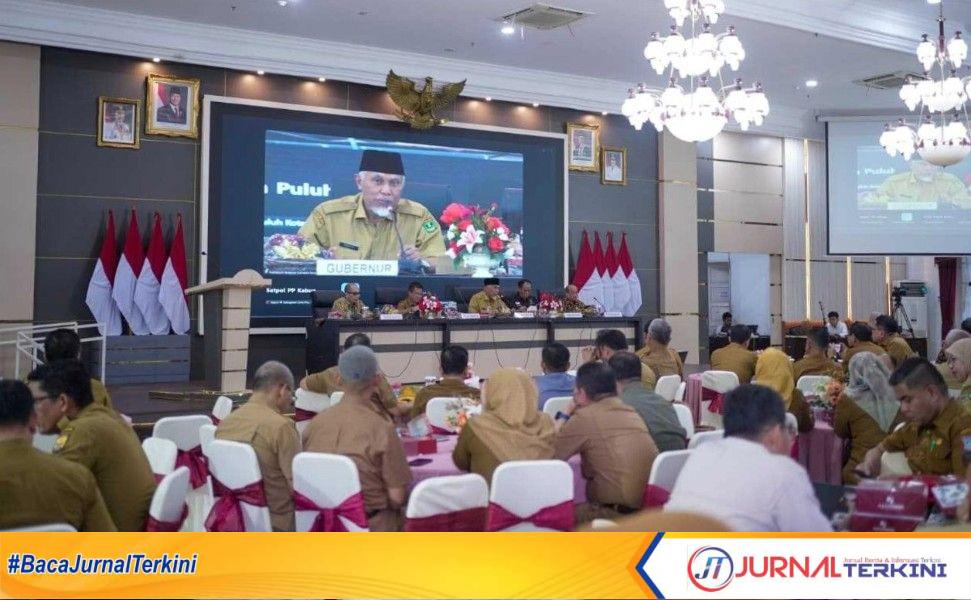 Bupati Solok Hadiri Rapat Asistensi dan Monitoring Penyesuaian APBD Pemanfaatan Tambahan Dana Transfer ke Daerah 2026. (Foto: Kominfo Kab Solok)