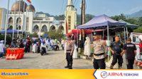 Personel Polres Padang Panjang lakukan pengamanan di kegiatan Dakwah Wisata BKMT Sumbar di Islamic Center Padang Panjang (Foto Polres Padang Panjang)