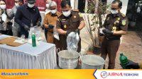 kejari Karimun Musnahkan Barang bukti narkotika Pemusnahan barang bukti perkara narkoba di Kejaksaan Negeri Karimun