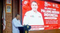 ketua PMI Karimun Rocky Marciano Bawole Wakil Bupati Karimun sekaligus Ketua PMI Karimun Rocky Marciano Bawole memberikan sambutan dalam Seminar Palang Merah Remaja (PMR) di Gedung Nilam Sari Kantor Bupati Karimun, Sabtu (19/9/2026). (Foto: Diskominfostaper Karimun)