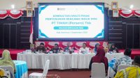 PT Timah Tbk menggelar konsultasi multi pigak menyerap berbagai masukan dari pemangku kepentingan untuk memperbarui Dokumen Rencana Induk Pengembangan dan Pemberdayaan Masyarakat (RIPPM) di wilayah operasional Kabupaten Karimun, Provinsi Kepulauan Riau (Kepri), di Gedung Nasional, Tanjung Balai Karimun, Kamis (3/9/2026). (Timah)