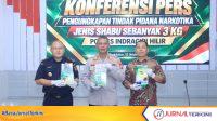 IMG-20261002-WA0016 Ket Foto: Polres Inhil-Bea Cukai Menggelar konferensi pers pemungkapan tindak Pidana Narkotika jenis sabu 3 kg