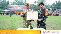 Ket Foto: Bupati Inhil H Herman saat membuka TMMD ke-130 Tahun 2026 Kodim 0314/Inhil