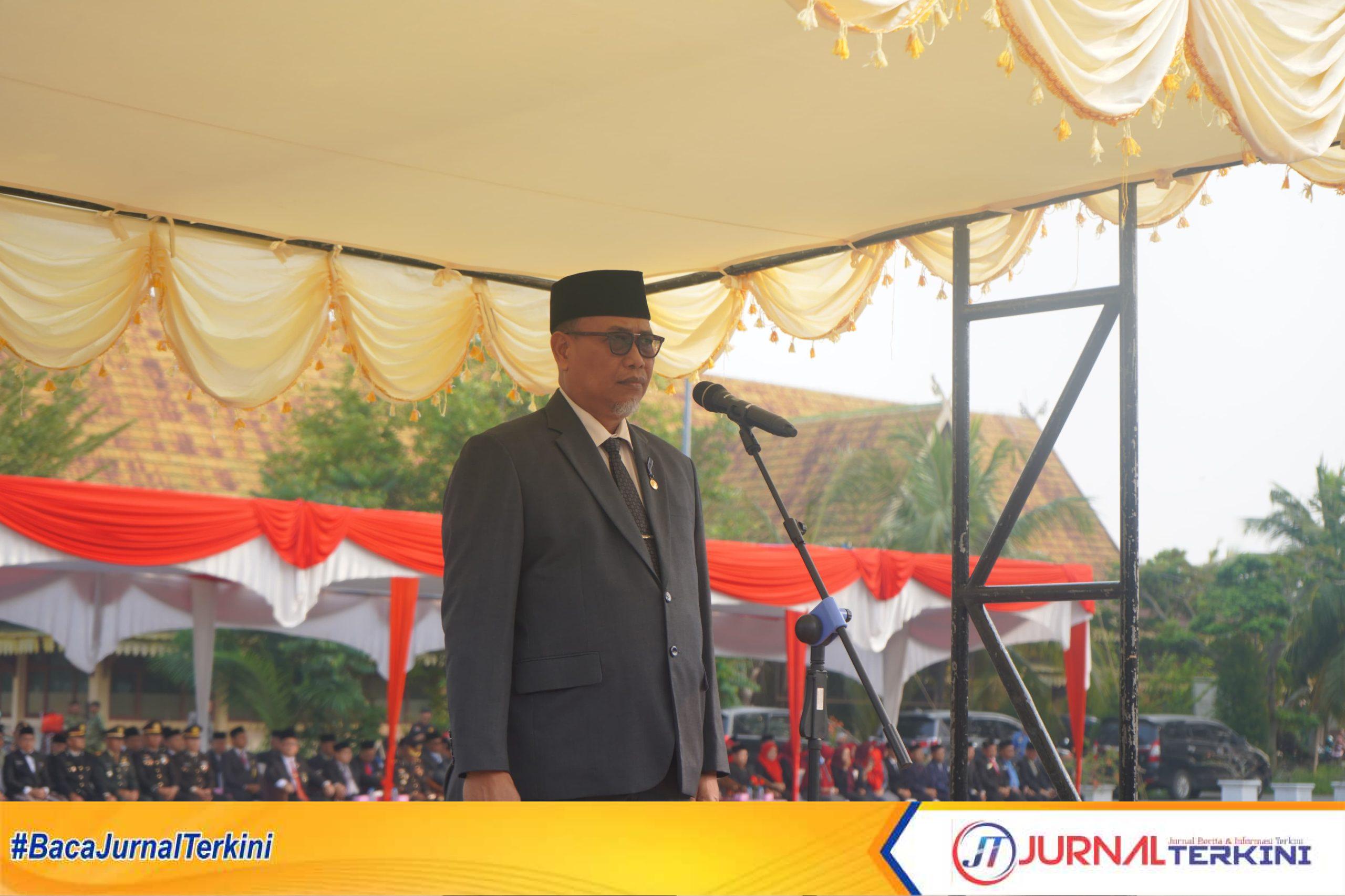 Ket Foto: Sekda Inhil Tantawi Jauhari Bertindak sebagai Inspektur Peringatan Hari Kesaktian Pancasila