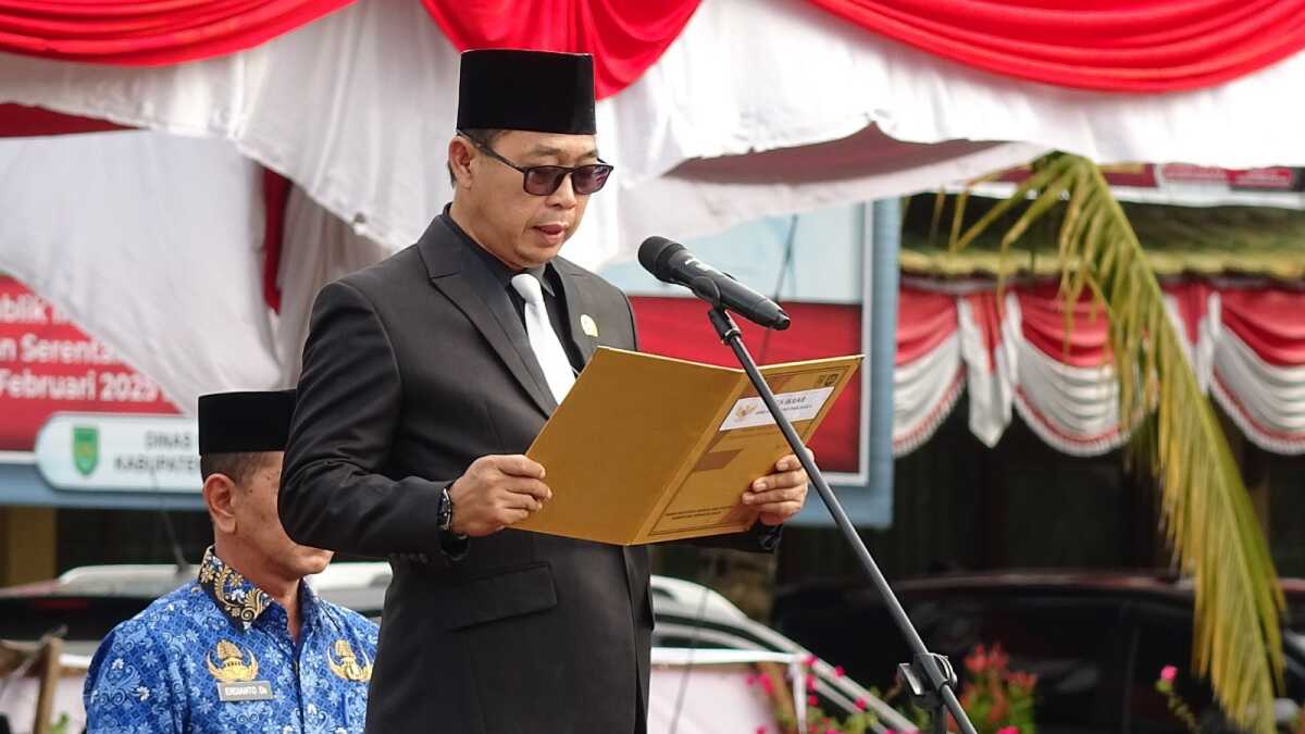 Upacara peringatan Hari Kesaktian Pancasila yang digelar di Lapangan Upacara Kantor Bupati Inhil, Rabu (1/10/2025).