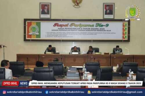 Rapat Paripurna DPRD Inhil tentang Pertanggungjawaban APBD 2022