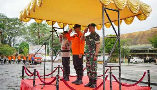 Pemerintah Kabupaten Indragiri Hilir (Inhil) menggelar Apel Kesiapsiagaan Penanganan Bencana Kebakaran Hutan dan Lahan (Karhutla) Tahun 2025 di Lapangan Upacara Kantor Bupati Inhil, Selasa (25/2/2025).