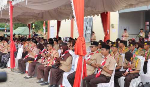 Bupati Karimun Pimpin Upacara HUT Pramuka ke-62